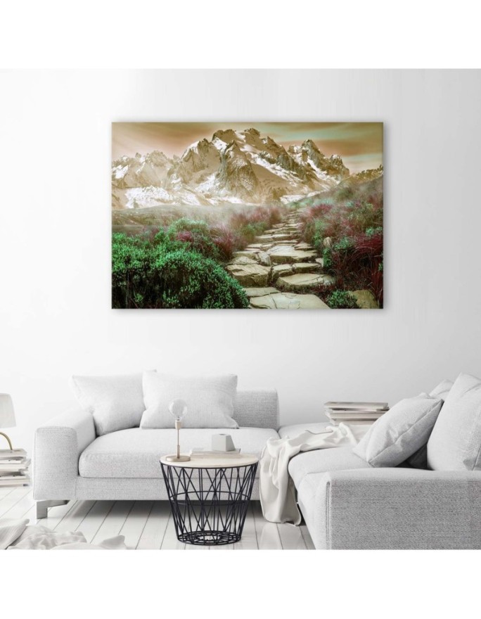 Canvas prints for living room - Stone road to the summit | FEEBY