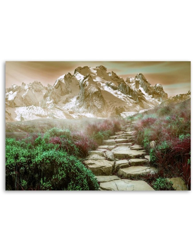 Canvas prints for living room - Stone road to the summit | FEEBY