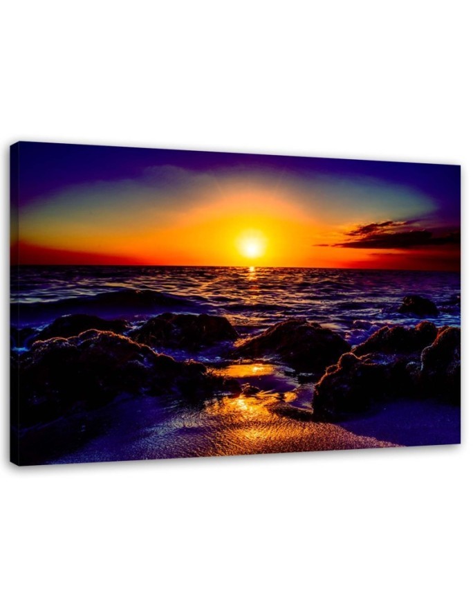 Canvas painting - Sunset over the sea | FEEBY