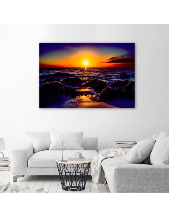Canvas painting - Sunset over the sea | FEEBY