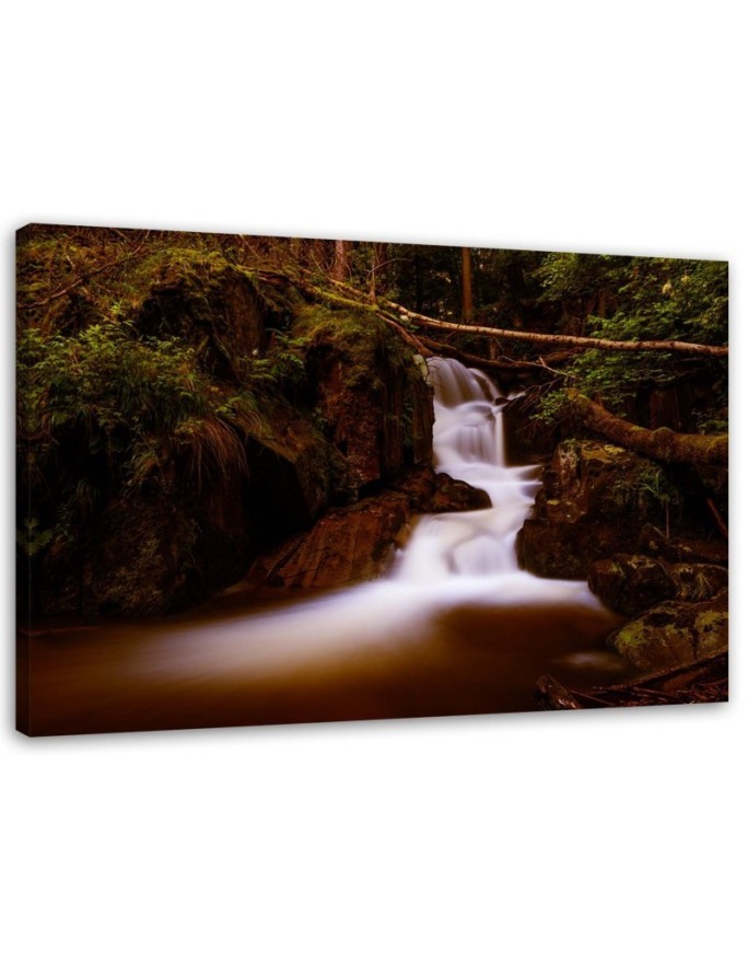 Modern Canvas painting for living room - Waterfall Landscape | FEEBY