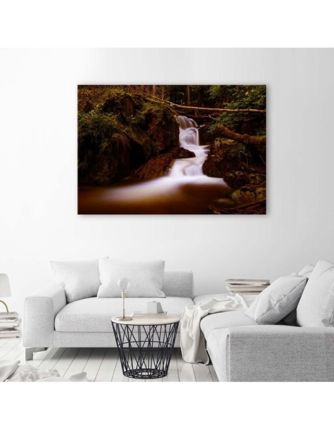 Modern Canvas painting for living room - Waterfall Landscape | FEEBY
