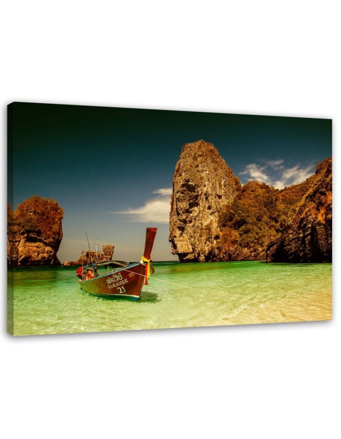 Canvas print Colourful boat...