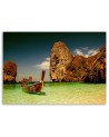 Canvas print - Colourful boat on the seashore | FEEBY