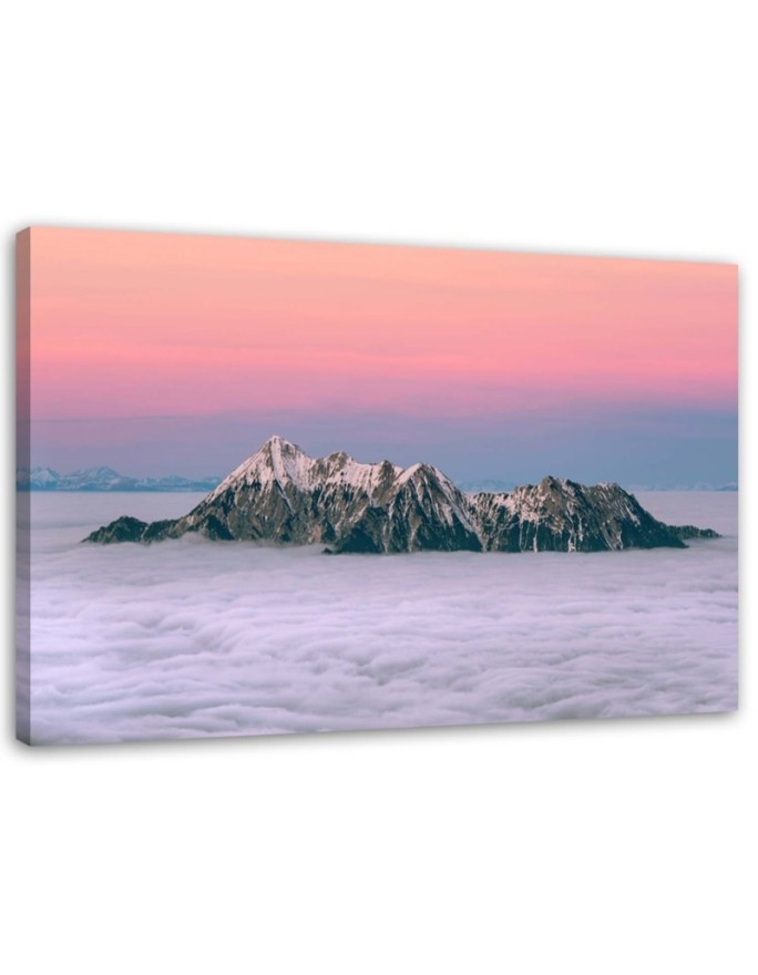 Modern painting for living room - Peaks above the clouds | FEEBY