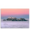 Modern painting for living room - Peaks above the clouds | FEEBY