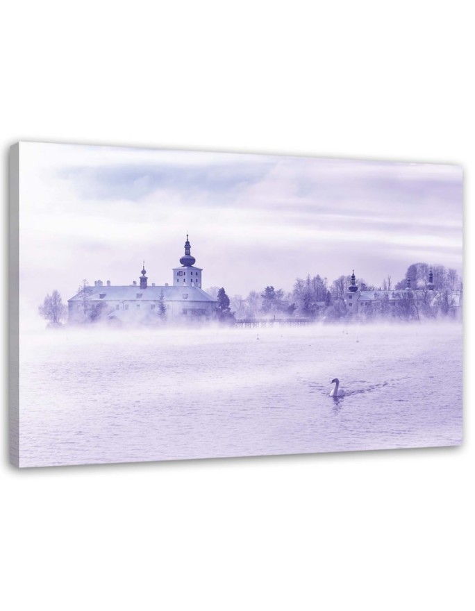 Canvas prints for living room - City lake in fog | FEEBY