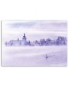 Canvas prints for living room - City lake in fog | FEEBY