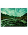Canvas painting - Rushing river in green landscape | FEEBY