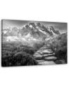 Modern Canvas painting for bedroom - Mountain peak B&W | FEEBY
