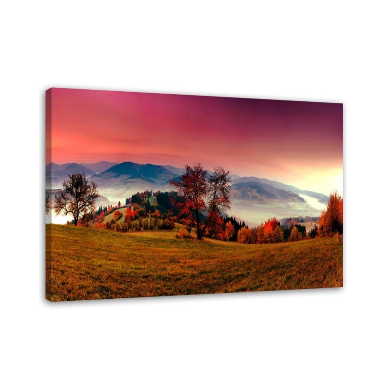 Canvas prints for bedroom modern - Hills with autumn trees | FEEBY