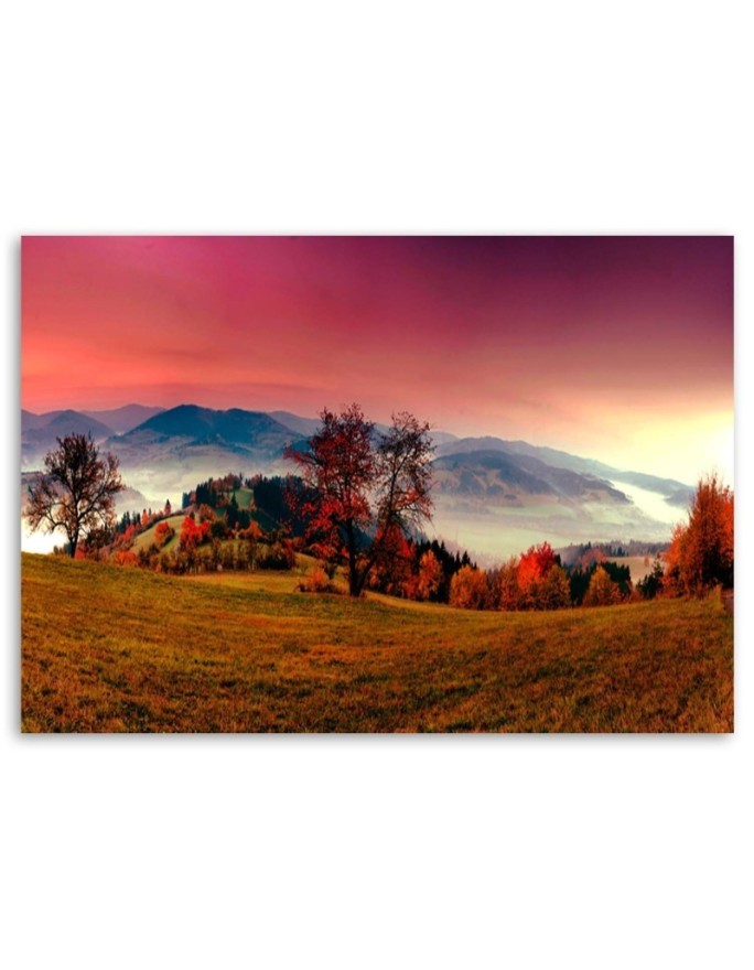 Canvas prints for bedroom modern - Hills with autumn trees | FEEBY
