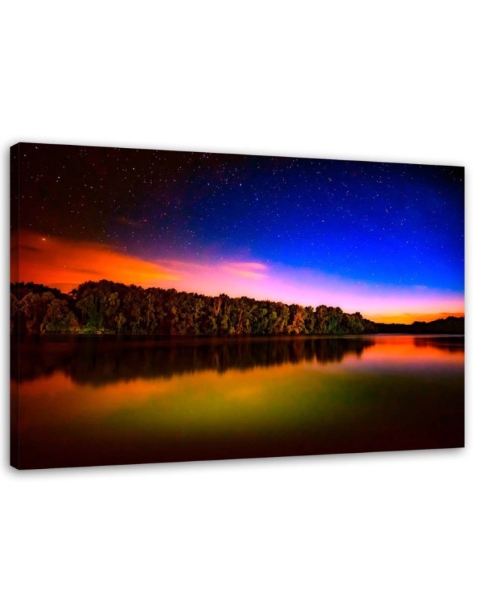 Canvas print Sunset over a...