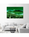 Canvas prints for living room - Green mountain landscape in fog | FEEBY