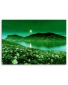 Canvas prints for living room - Green mountain landscape in fog | FEEBY