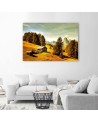 Canvas prints for the living room - Cottage in the mountains landscape | FEEBY