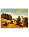 Canvas prints for the living room - Cottage in the mountains landscape | FEEBY