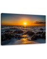 Sunset by the sea - Pictures on Canvas for the living room | FEEBY