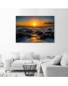 Sunset by the sea - Pictures on Canvas for the living room | FEEBY