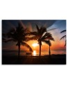 Palm trees by the sea at sunset - Canvas print. Buy now| | FEEBY