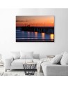 Canvas prints for living room - Lanterns on the pier sunset | FEEBY