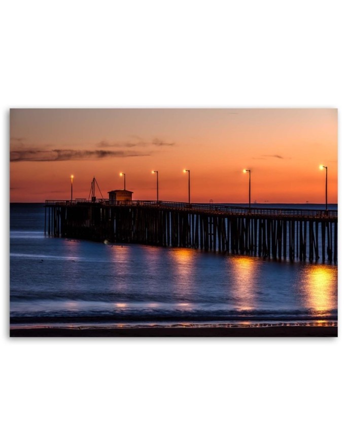 Canvas prints for living room - Lanterns on the pier sunset | FEEBY