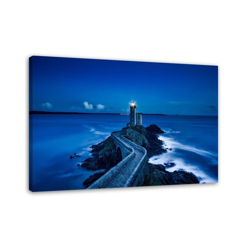 Canvas painting - Road to the lighthouse at night | FEEBY