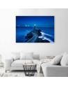 Canvas painting - Road to the lighthouse at night | FEEBY