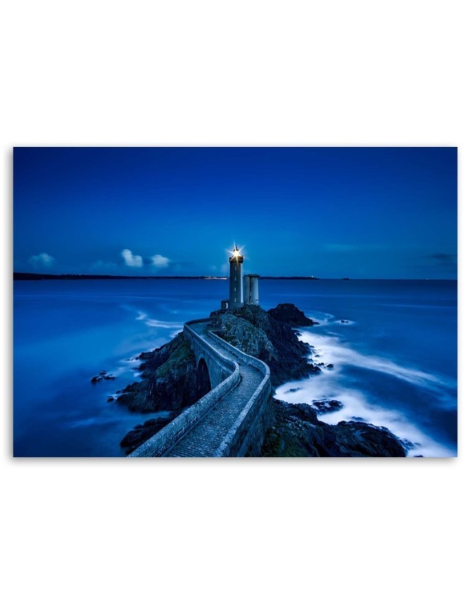 Canvas painting - Road to the lighthouse at night | FEEBY