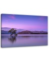 Modern Canvas painting for bedroom - Tree mountains lake nature | FEEBY