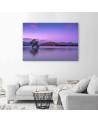 Modern Canvas painting for bedroom - Tree mountains lake nature | FEEBY