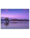 Modern Canvas painting for bedroom - Tree mountains lake nature | FEEBY
