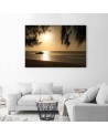 Canvas print - Boat on the seashore sunset | FEEBY