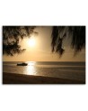 Canvas print - Boat on the seashore sunset | FEEBY