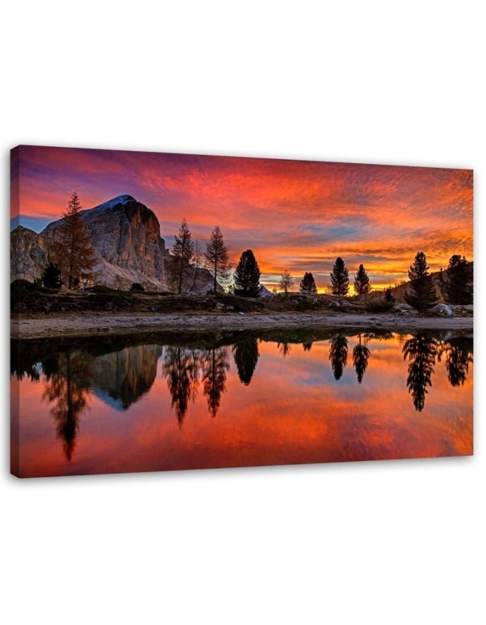 Canvas print - Sunset on a lake | FEEBY