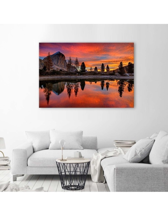 Canvas print - Sunset on a lake | FEEBY