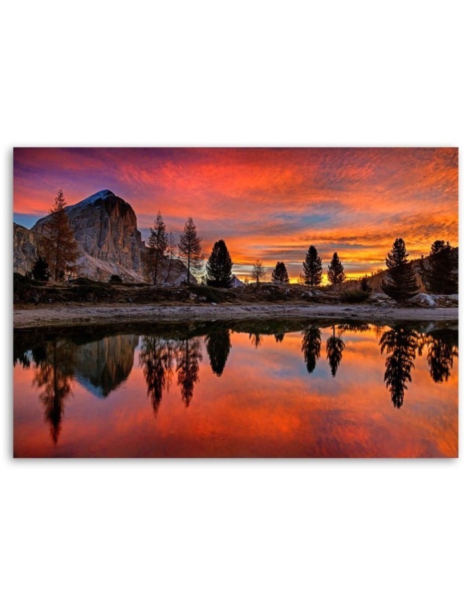 Canvas print - Sunset on a lake | FEEBY