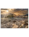 Modern painting for living room - Seaside town landscape| FEEBY