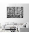 Modern Canvas painting for bedroom - Birch forest black and white | FEEBY