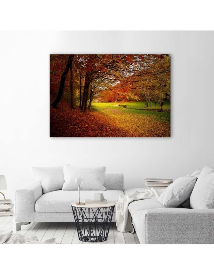 Modern Canvas painting for living room - Forest autumn glade | FEEBY