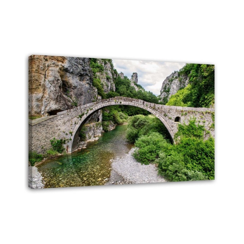 Old stone bridge - Modern Canvas painting for bedroom | FEEBY