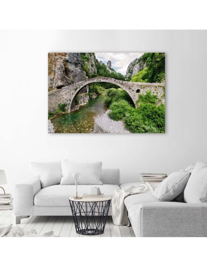 Old stone bridge - Modern Canvas painting for bedroom | FEEBY