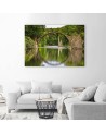 Arched bridge over a lake - Modern bedroom Canvas painting | FEEBY