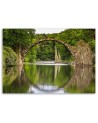 Arched bridge over a lake - Modern bedroom Canvas painting | FEEBY