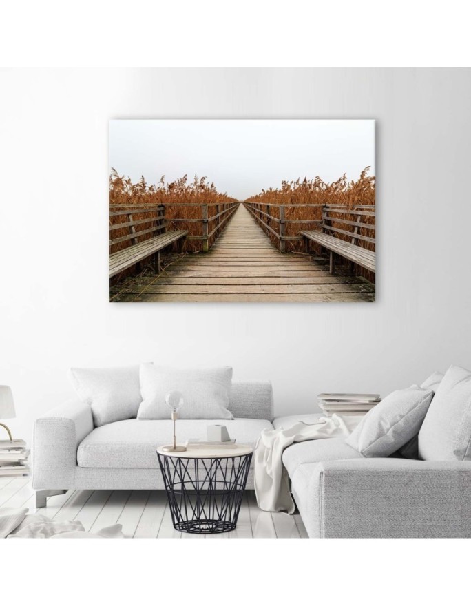 Bridge of dunes road to the beach - Canvas print | FEEBY