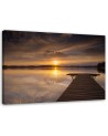 Bridge on the lake sunset - Canvas prints for the Bedroom | FEEBY