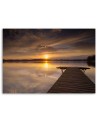 Bridge on the lake sunset - Canvas prints for the Bedroom | FEEBY