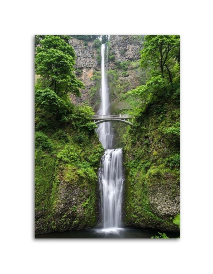 Canvas painting for the living room - Bridge over a waterfall | FEEBY