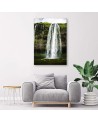 Canvas print - Waterfall in green mountains | FEEBY