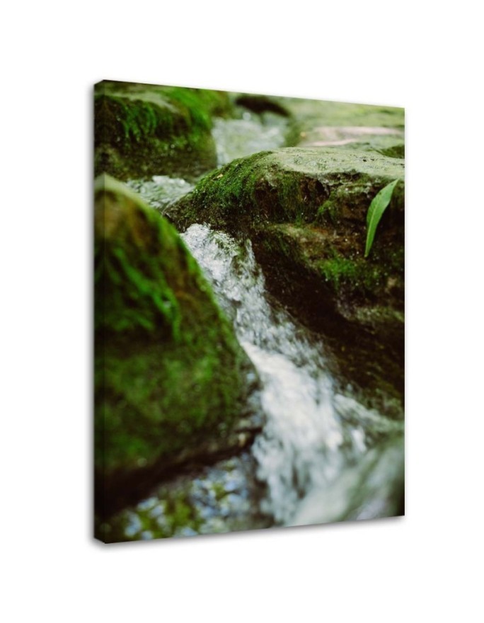 Modern painting for living room - Rushing stream of rocks | FEEBY